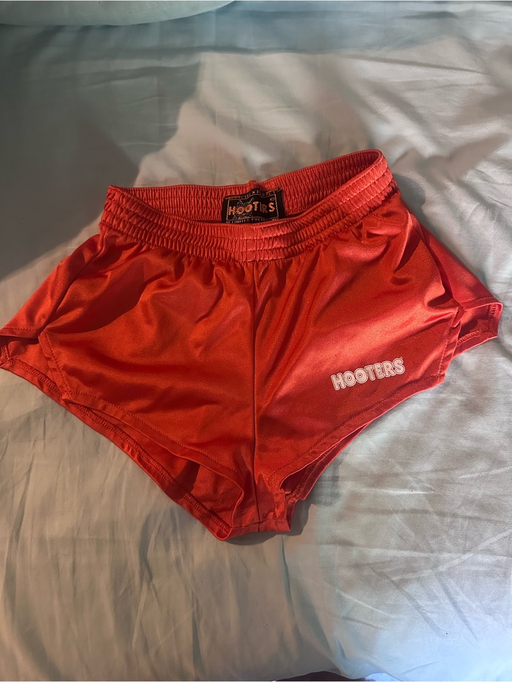 Hooters Orange Women's Athletic Shortie Shorts